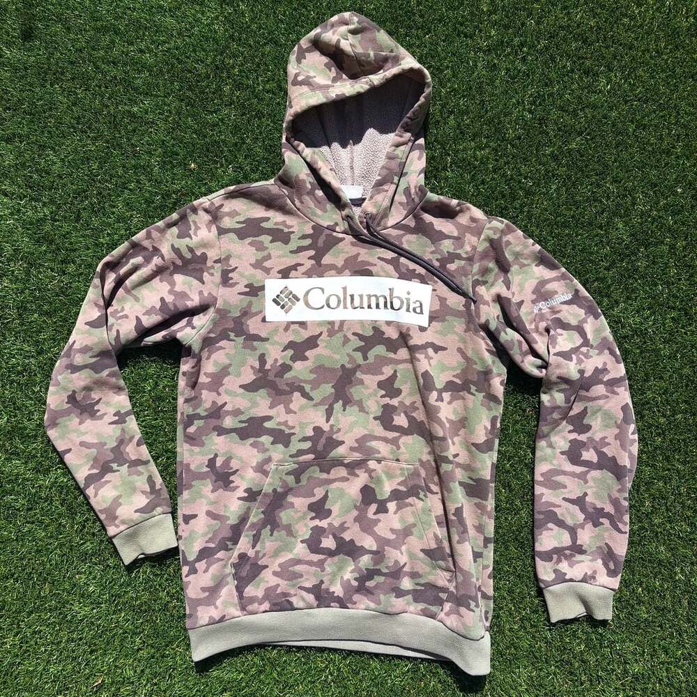 Columbia Cypress Camo Logo Printed Men’s Hoodie Size S